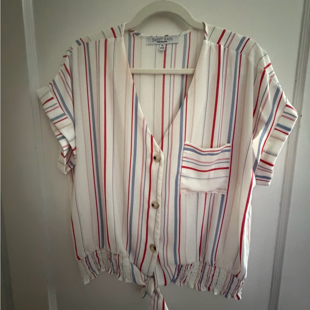 Sweet Rain Multicolor Striped Top